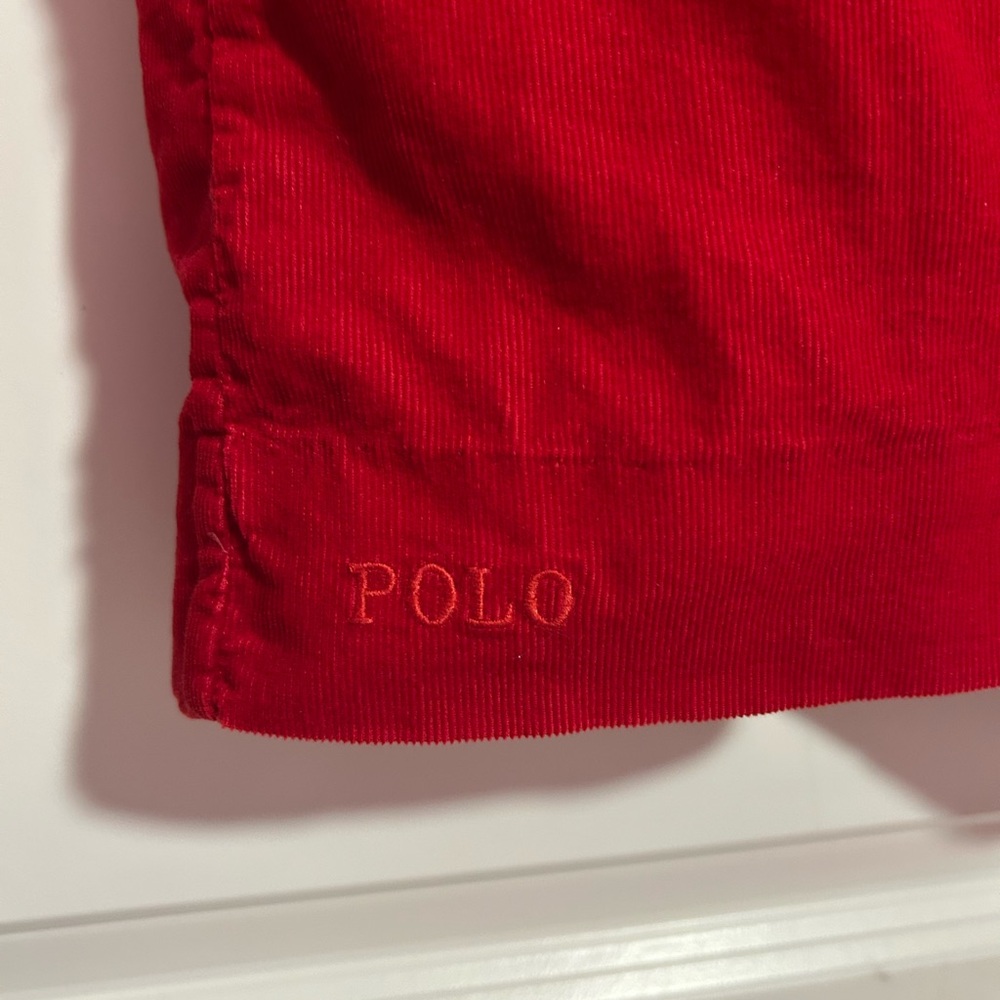 Polo Ralph Lauren Smocked Red Corduroy Holiday Dress - Picture 6 of 8